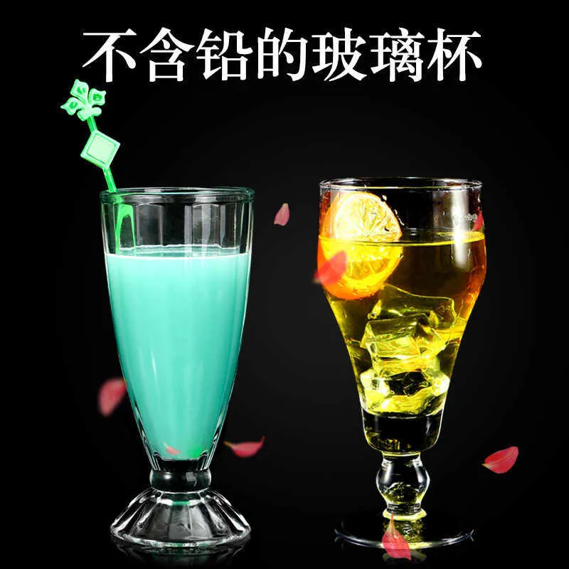 Accueil créatif glace tasse boisson loisirs Bar jus verre lait thé Milkshake X0703203R