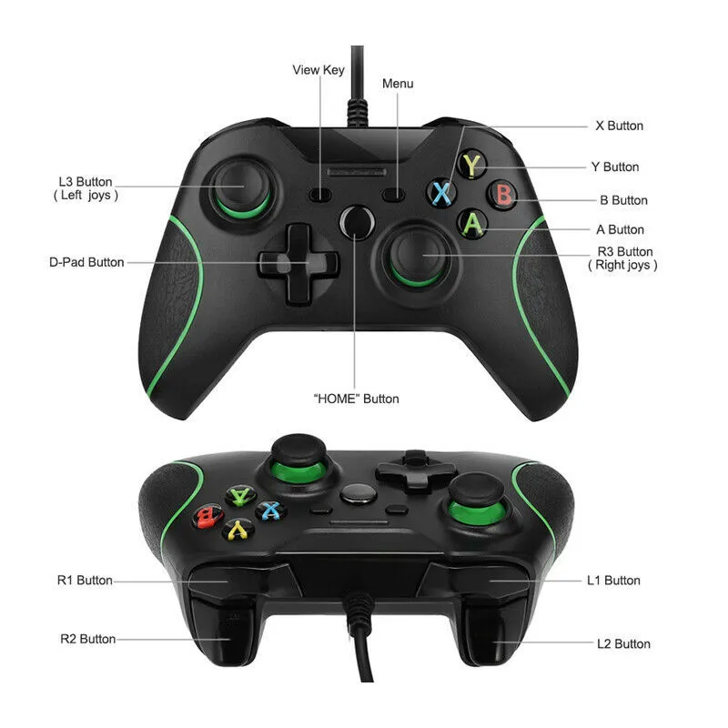Wired Controller Video Game JoyStick Mando Microsoft Xbox One Slim Gamepad Controle Joypad Windows PC