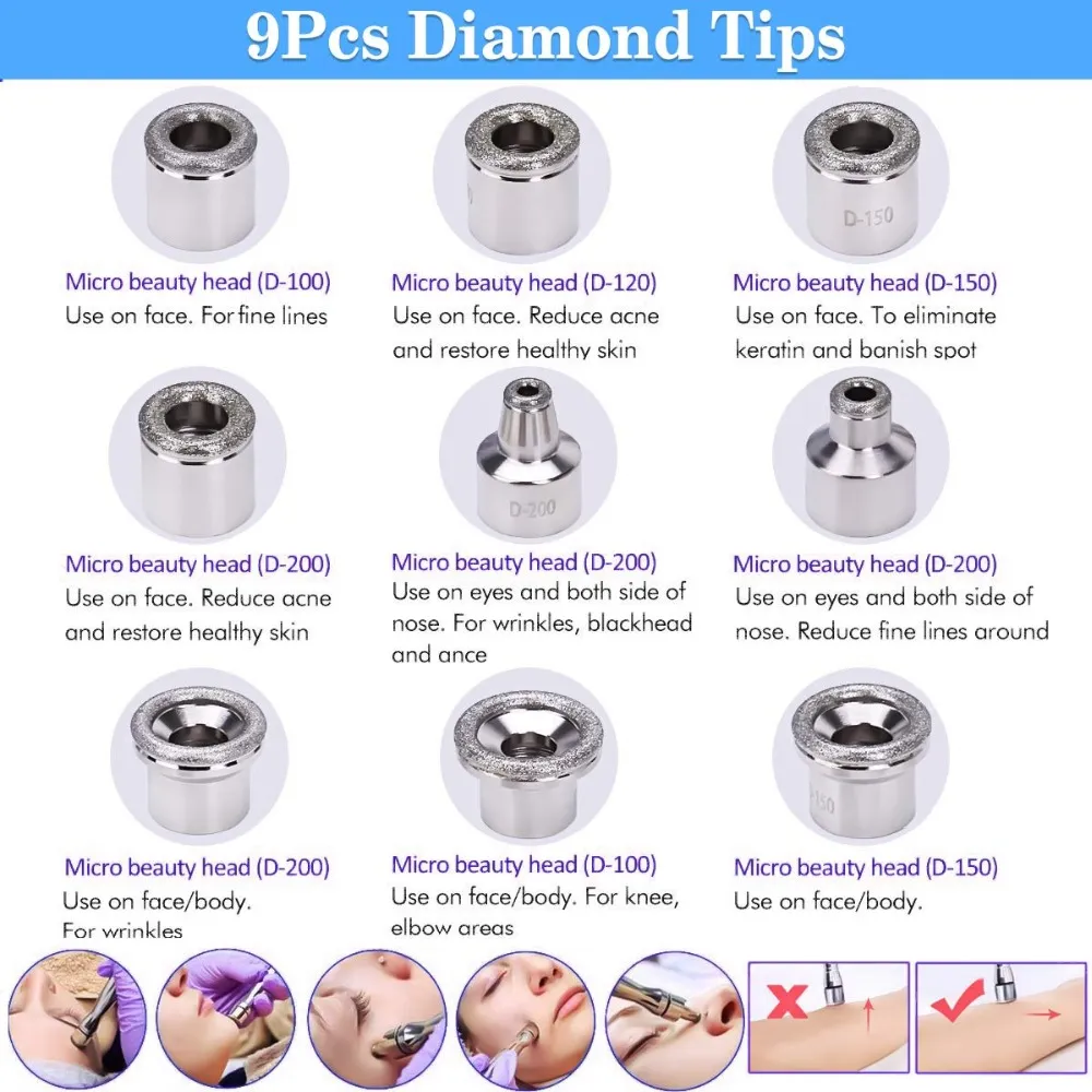 Face Care Devices Diamond Microdermabrasion Dermabrasion Machine Facial Schoonheid Vacuüm Spray Zuigvaccum Afschilfering Gezichtsmassage