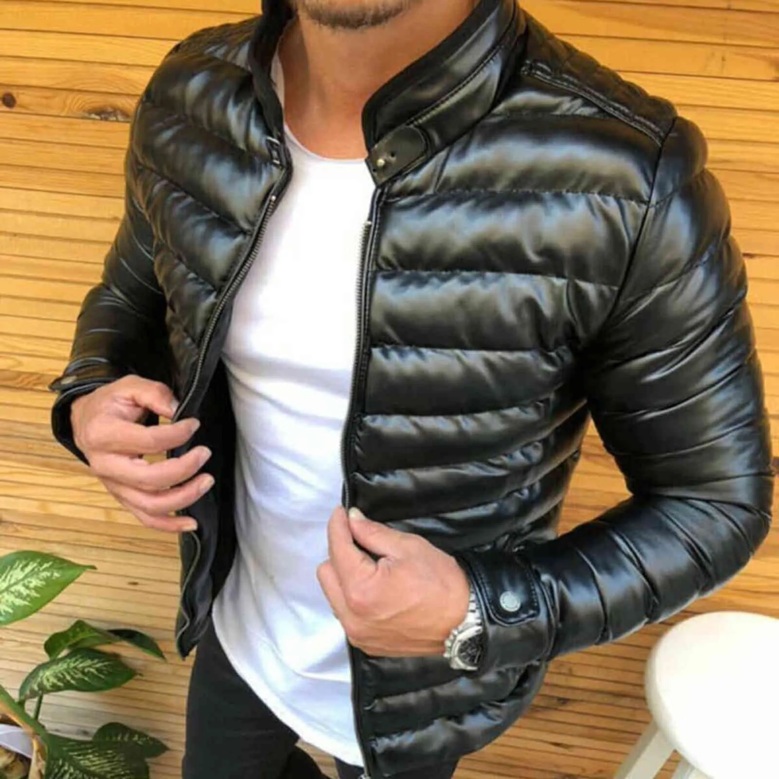 Down Jacket Men Winter Long Coat White Thick Clothes Cardigan Man's Clothing Keep Warm Y1103