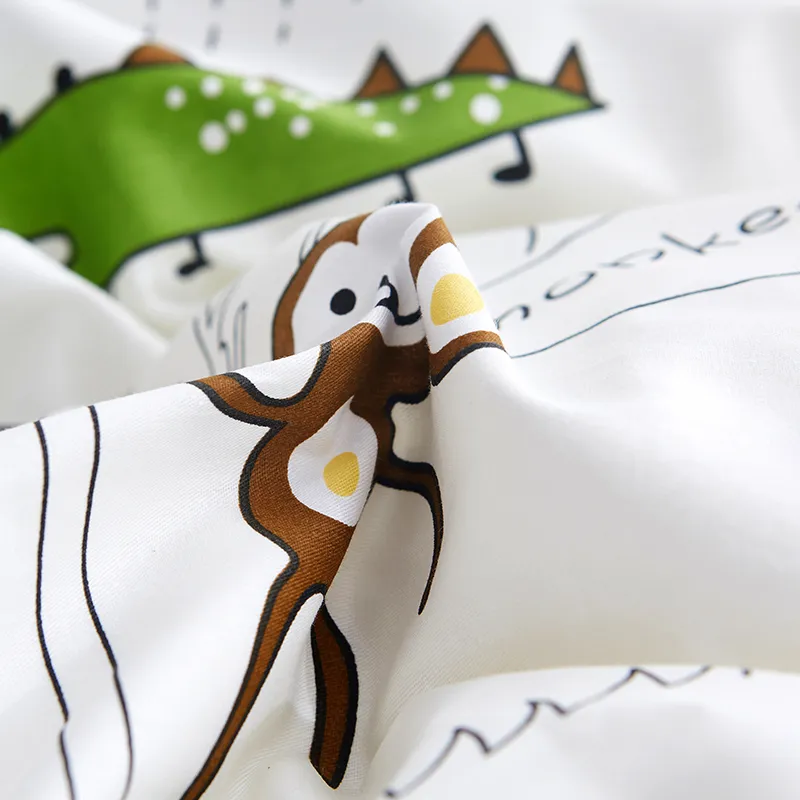 Têxtil caseira Cute Cute Animals Pried Duvet Capa desenho animado 100% algodão Quilt Rainha King Size Garotas Garotas Presente Y200417