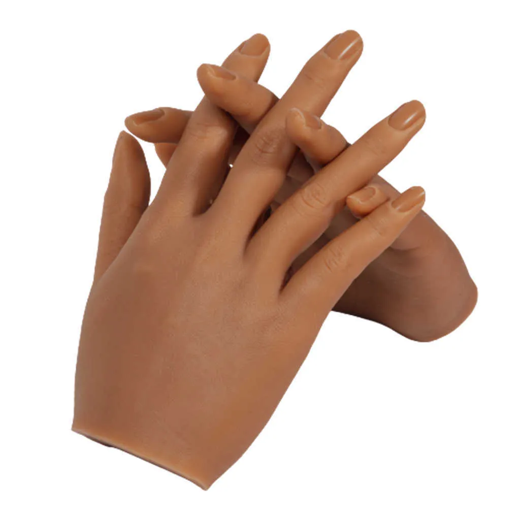 シリコンの練習のために、手の爪の寿命マネキン女性モデルの展示ハンド偽爪爪ネイルアートトレーニングフェイクハンドQ0514760112