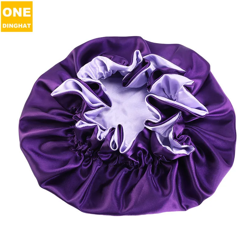 Haar Clippers Cap Hat Double Side Wear Women Head Cover Sleep Cap Satin Bonnet voor Mooie Kappers