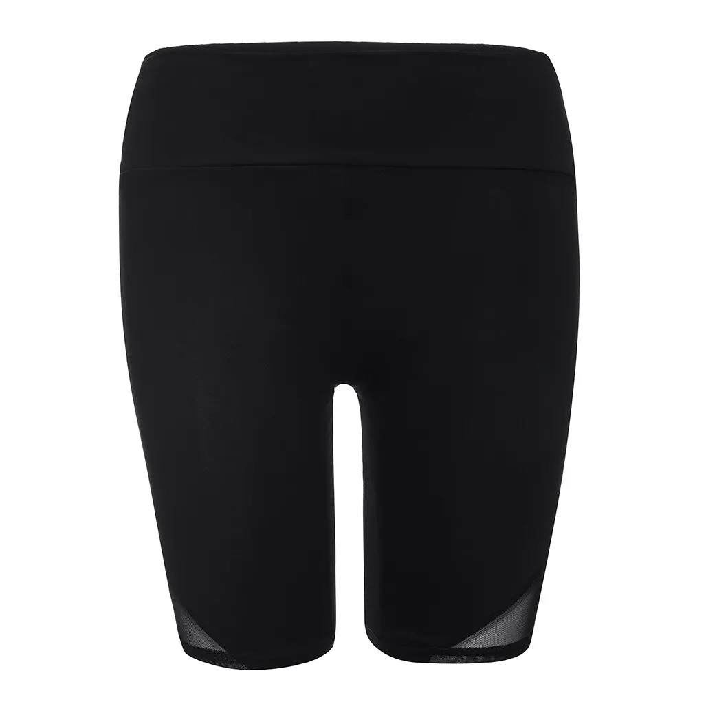 Shorts Cycliste Femme Biker Dames Shorts Mesh Fitness Casual Hoge Taille Zomer Slanke Knielengte Bodems Fietsen Yogaes Shorts Blauw