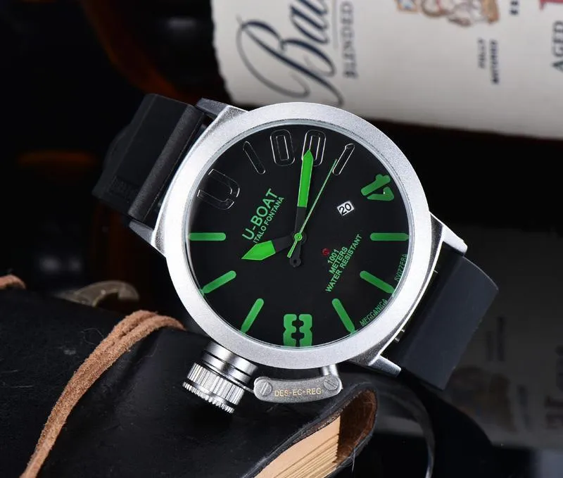 ساعة معصم 2021 مراقبة المطاط للرجال أوتوماتيكي آلات مربع الساعات u boat wristwatch فاخرة watch224c