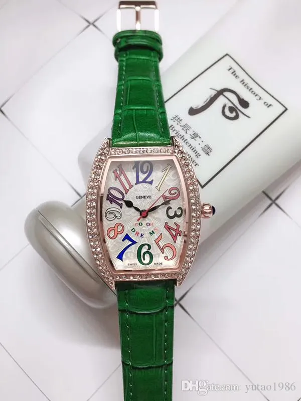 2022 Nya toppkvalitetskvinnor Watches White FM Watch Womens Black Fashion Quartz Lady Diamond Watches Top Swiss Watch248n