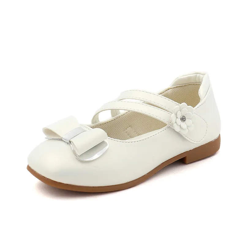 Printemps automne pour nœud papillon strass bébé fille enfants danse fête de mariage filles chaussures 3-15 ans 210306