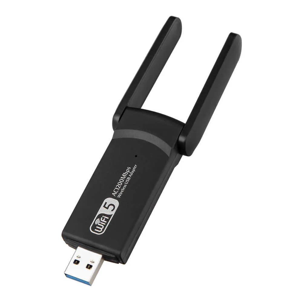 RTL8812ワイヤレスデュアルバンド2.4G 5.8G WiFiイーサネットアダプター1200MBPSネットワークカードデュアルアンテナUSB3.0レシーバー用PC用