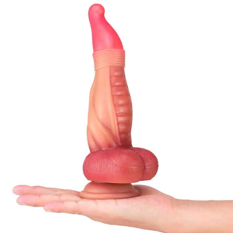 Nxy dildo's anaal speelgoed kleine rood rijden kap vormige simulatie penis sensuele kameraden vrouwelijke masturbatie expansie siliconen volwassen leuke producten 0225