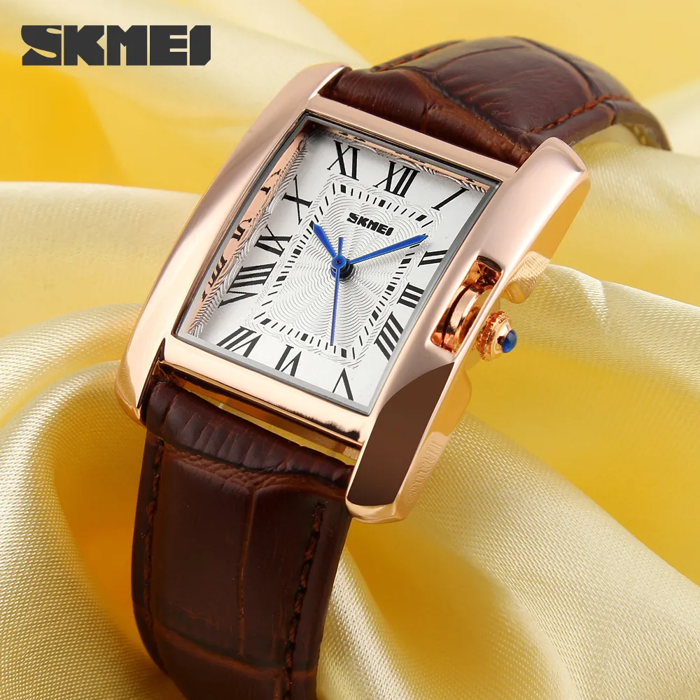 SKMEI Donne di Marca Orologi Moda Casual Orologio Al Quarzo In Pelle Impermeabile Orologi Da Polso Da Donna Orologio Da Donna Relogio Feminino 210310291U