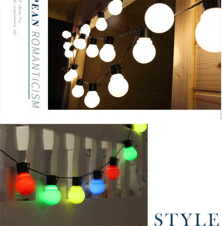 G50 feston LED globe ampoule LED guirlandes lumineuses en plein air LED étanche boule guirlande fête mariage arrière-cour patio 211104