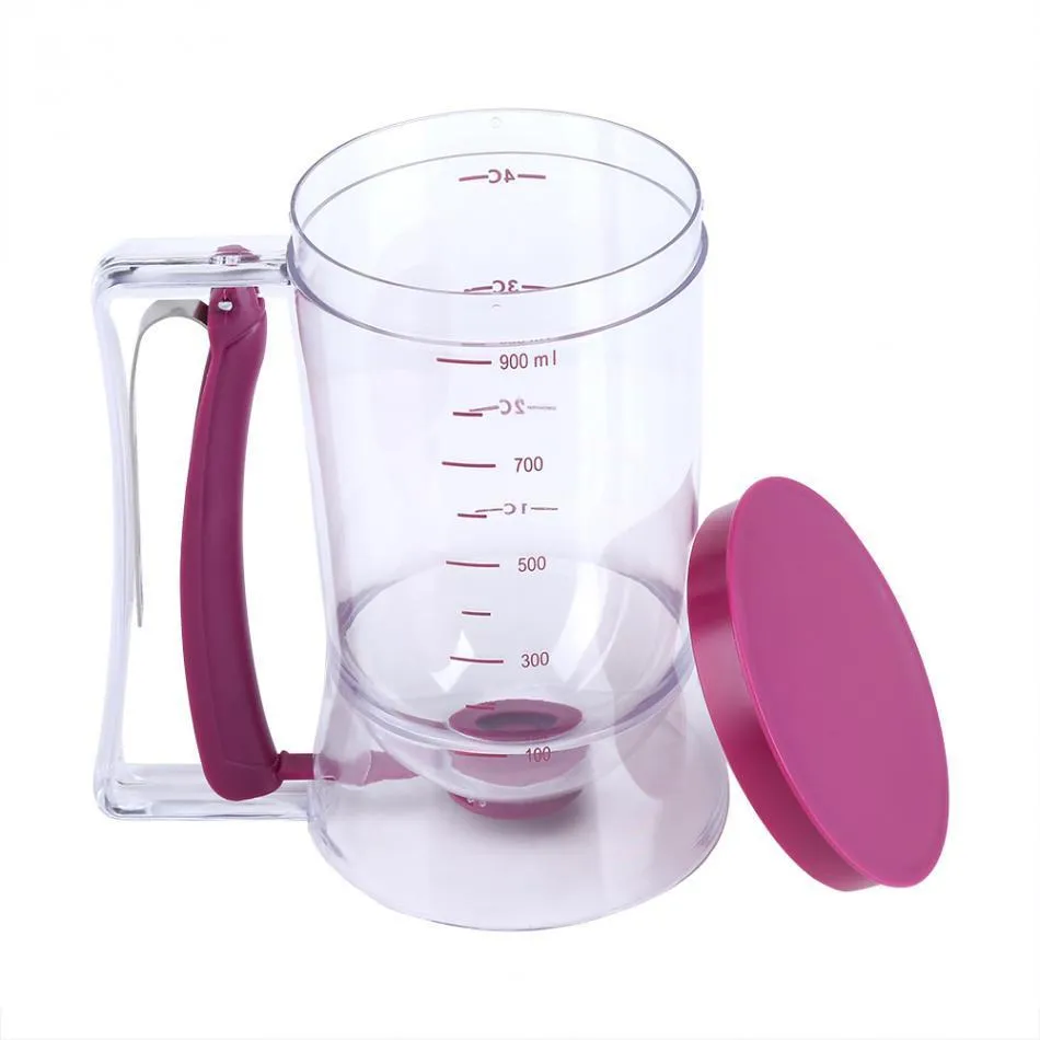 900 ml Hand smet dispenser smet mixer hem diy tårta pannkaka muffin bakning våfflor smet dispenser cups cupcakes bakningsverktyg y186b