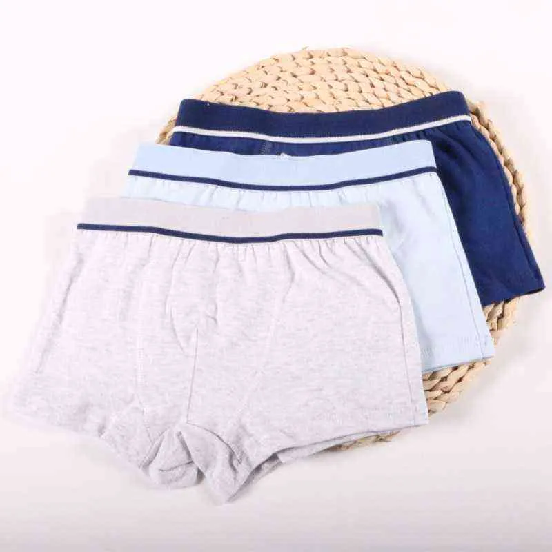 / Boys Pure Cotton Soft Boxers Underbyxor Baby Söt Kids Underkläder Kort Byxa 2-10Y 211122