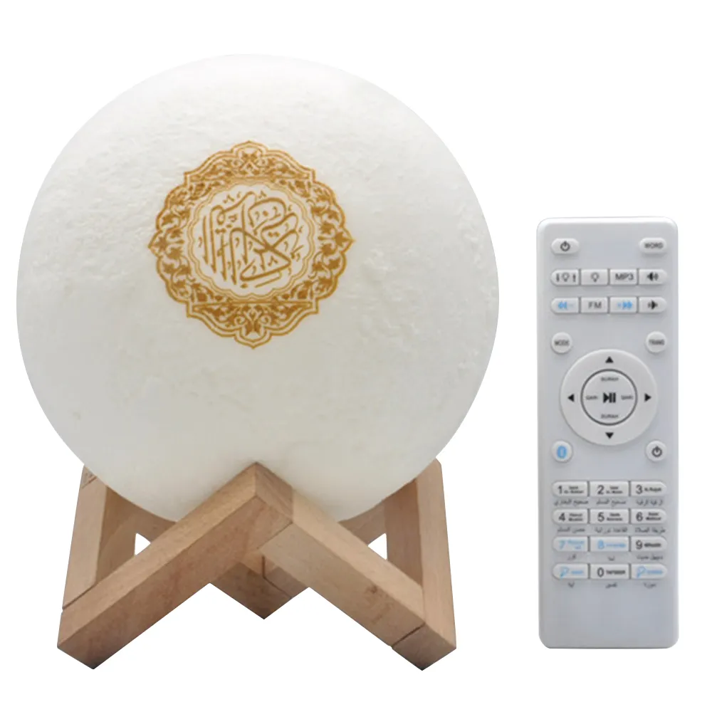 LED Light Moon Lamp Wireless Bluetooth Quran Speaker Colorful Moon Light For Bedroom Decoration Quran Moon Night Light Gift C03059729804