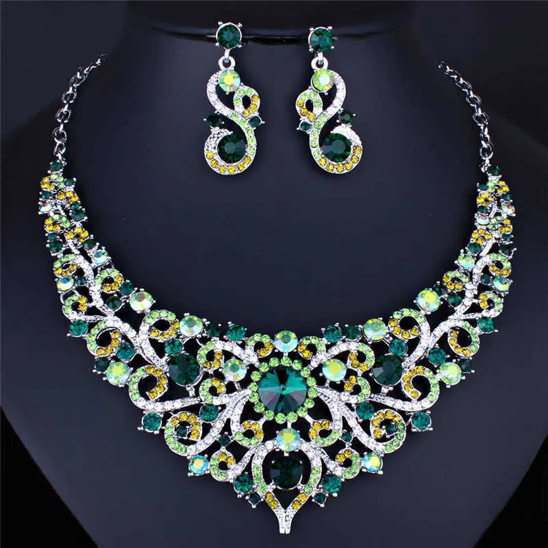 Dubai Luxury Crystal Wedding Jewelry