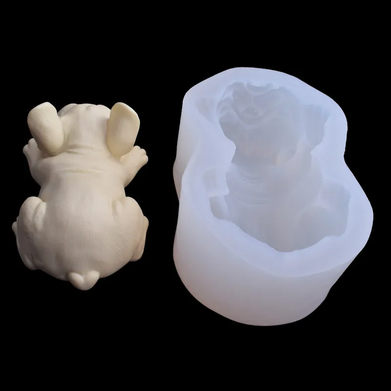 3D Sevimli Güzel Köpekler Köpek Kek Kalıp Buldog Dondurma Silikon Pişirme Gumpaste Araçları Kek Dekorasyonu için Tatlı Kalıplar K699 21022257i