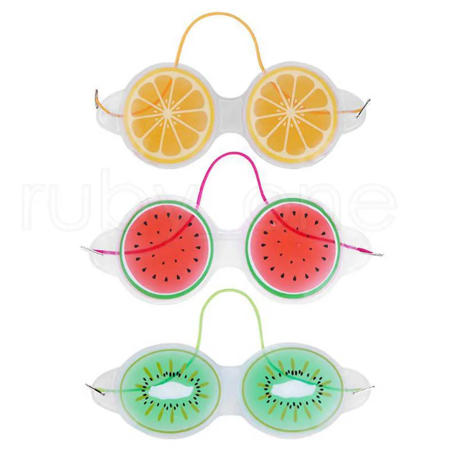 IJs gel oogmasker koude kompres leuke fruitvormige gel oog vermoeidheid reliëf koel oog zorg ontspanningshulpmiddelen