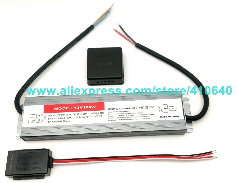 100W LED converter +power enlarger +WS08 touch switch you will receive