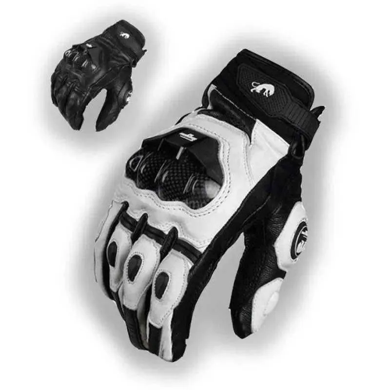 Furygan AFS 6 Motorradhandschuhe Kurze Ritter Carbonfaser-Fallschutzhandschuhe Leder Tragbare atmungsaktive Reithandschuhe H1022