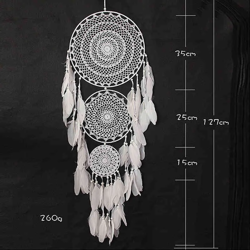 Büyük Boho Dekor Dream Catcher Nordic Beyaz Siyah Makrome Duvar Düğün Bahçe Ev Için Asılı Kız Odası Dekorasyon Süsler