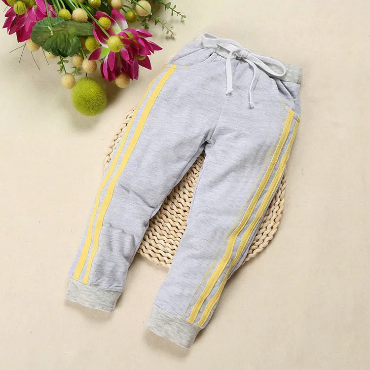 Spring Autumn Children Trousers for Boys Girls Kids Cotton Casual Sport Long Pants Sweatpants for 2 to 6 Years Kids