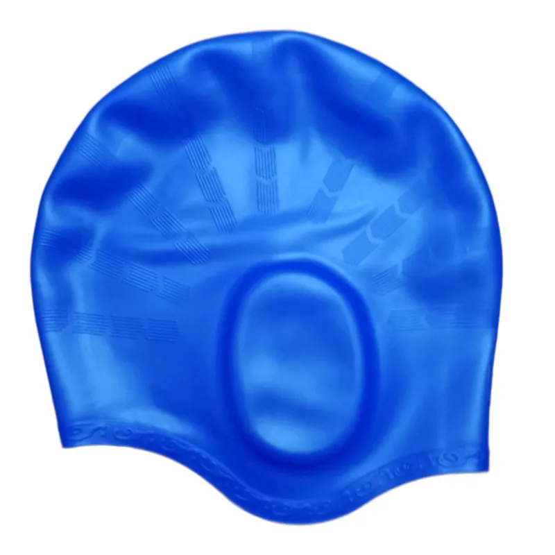 1 Pz Sile Cuffia da nuoto immersione Piscina Sport acquatici Impermeabile Protezione capelli lunghi Cuffie orecchie Cappello donna Uomo2952108