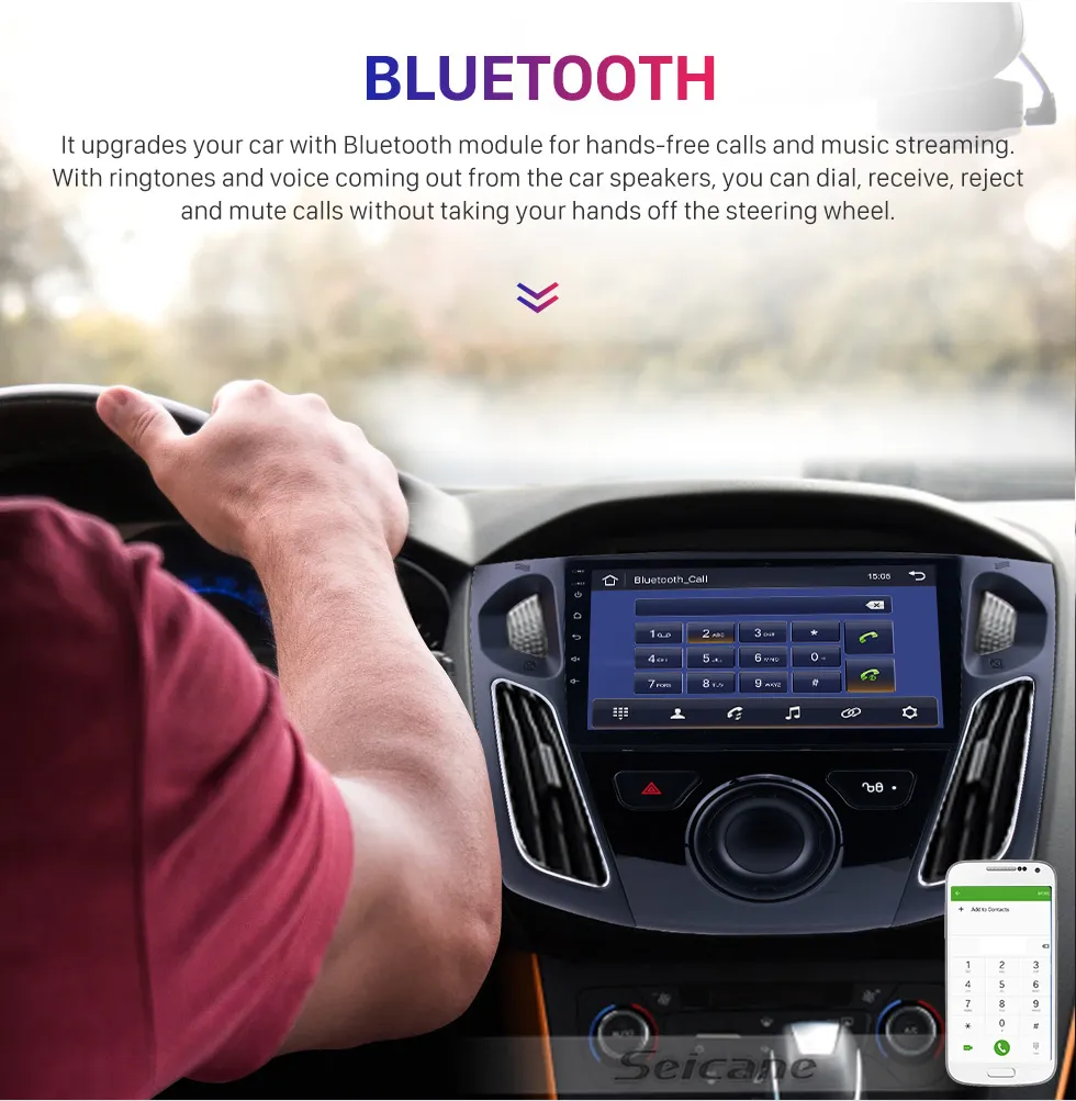 Android 10 Car DVD Gps Navigatie Radio Player for 2011 2012-2015 Ford Focus Auto Multimedia Speler Met 9 