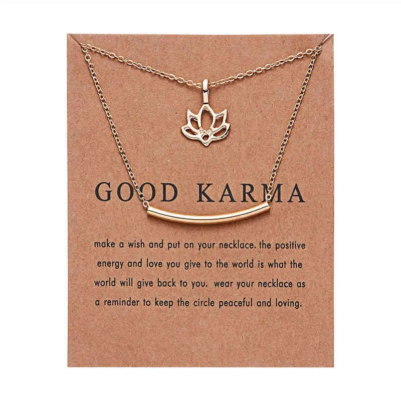 Karma Or Couleur Trois Cercle Perles d'AMOUR Bonne Chance Éléphant Esprit Libre Libellule Beau Papillon Collier Chaîne Ras Du Cou G1213