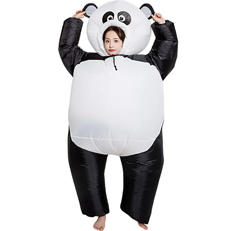 Maskotka Doll Kostium Nadmuchiwane Panda Kostium Dla Kobiet Dorosłych Unisex Anime Bear Maskotki Fancy Dress Zwierząt Milk Cattle Carnival Party Hallowee