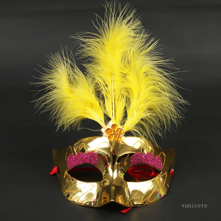 Feather Party Masks bar mascherata da ballo Maschera Maschera di Halloween giocattoli bambini in plastica i T2I52348