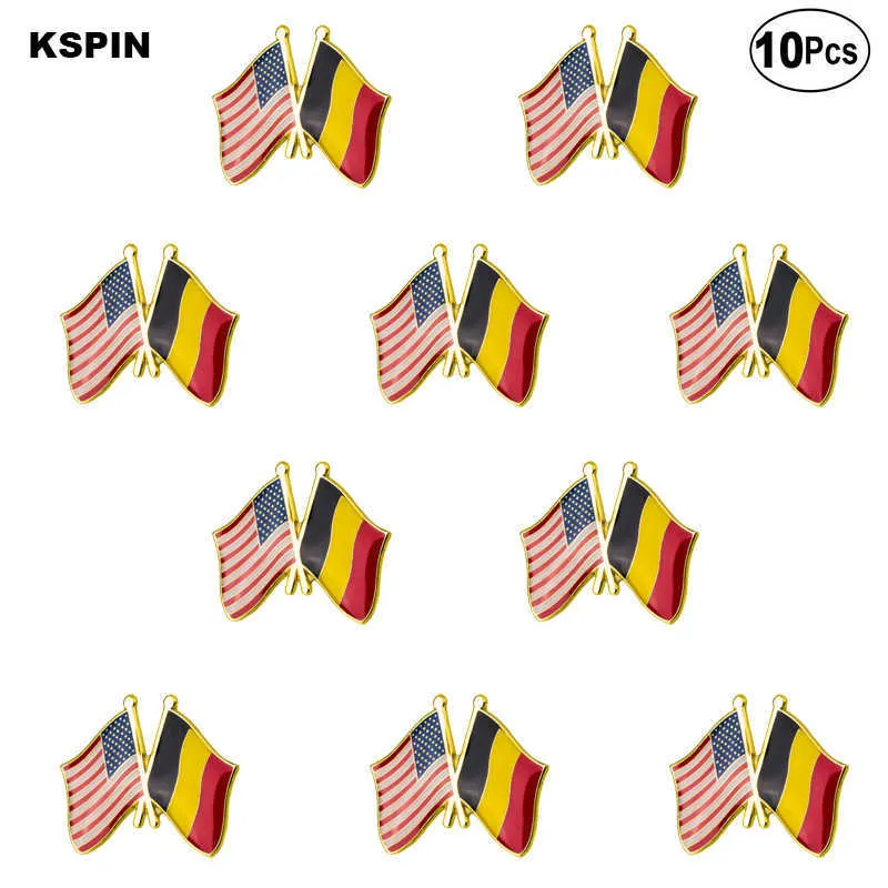 USA Russland Freundschaft Broschen Anstecknadel Flagge Abzeichen Brosche Pins Abzeichen XY028942923405