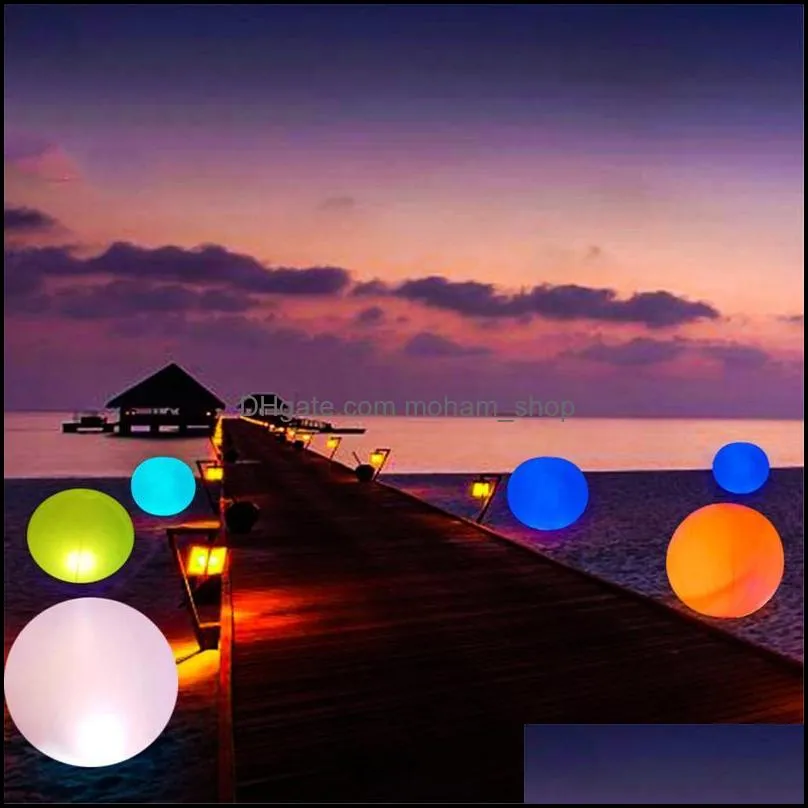 Ballon de plage Led 60-40Cm, décoration de fête, jouet avec télécommande, 16 couleurs de lumières et 4 modes d'éclairage, 297G
