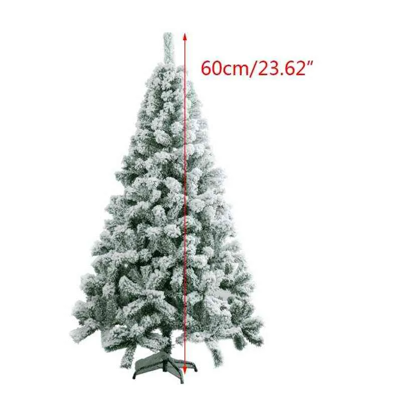 Jet de neige blanche flocage arbre de Noël simulation artificielle PVC crypté 60 / 90CM 211112
