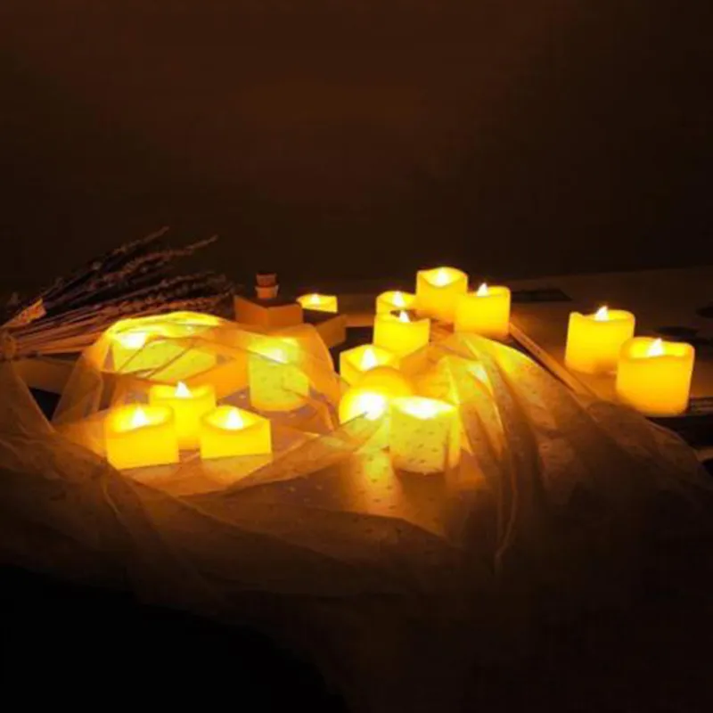 12/الإبداعية LED شمعة المصباح بطارية تعمل بالطاقة الخفيفة الخفيفة المنزل الزفاف لحفل عيد ميلاد المستلزمات Dropship Y2005314170791