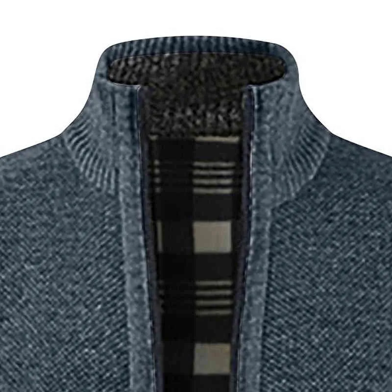 Męska zima Grube Business Casual sweter Płaszcze Cardigan Men Slim Fit Fitwear Znosić ciepły jesień sweter Jumper Mężczyźni M-4XL 211221