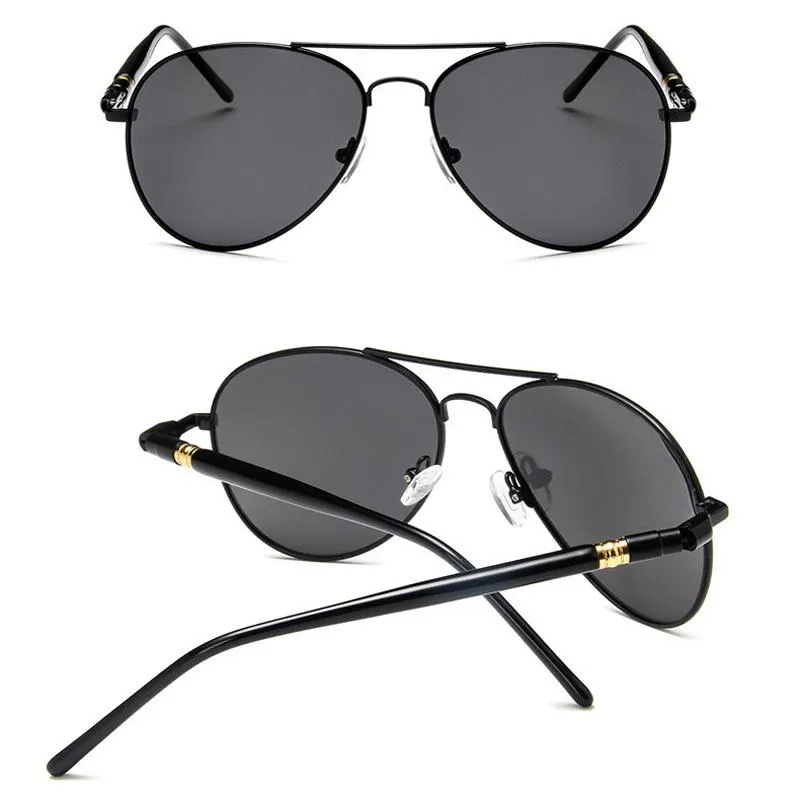 Sonnenbrille Marke Designer polarisierte Männer polarisierte Fahrt Schatten Schwarzer Pilot männlicher Retro -Sonnenbrillen für Männer Frauen280c