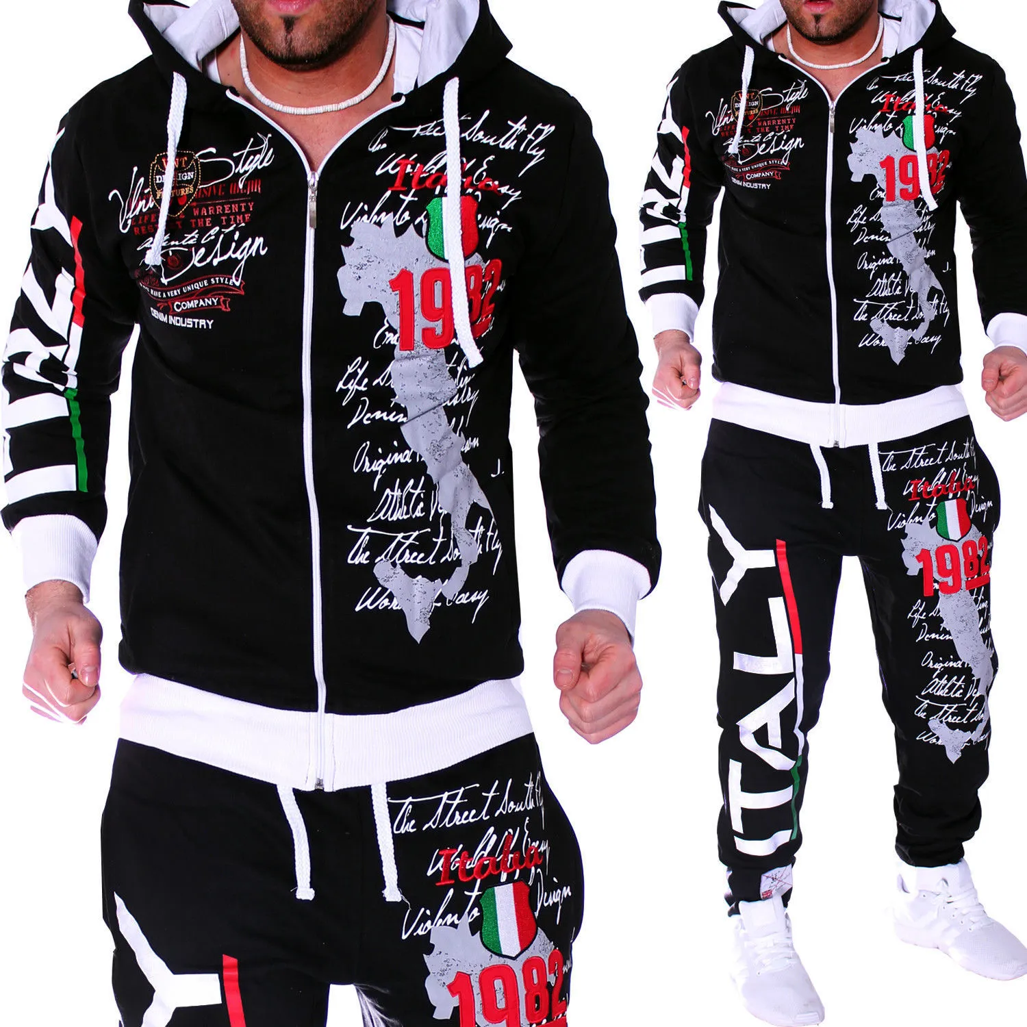 Zogaa Mens Crestuit Casual Sweat -Suits Men Set Stepts Sportswear Tops and Pants Mens Mearting Set Set Travel Track Suit 201210