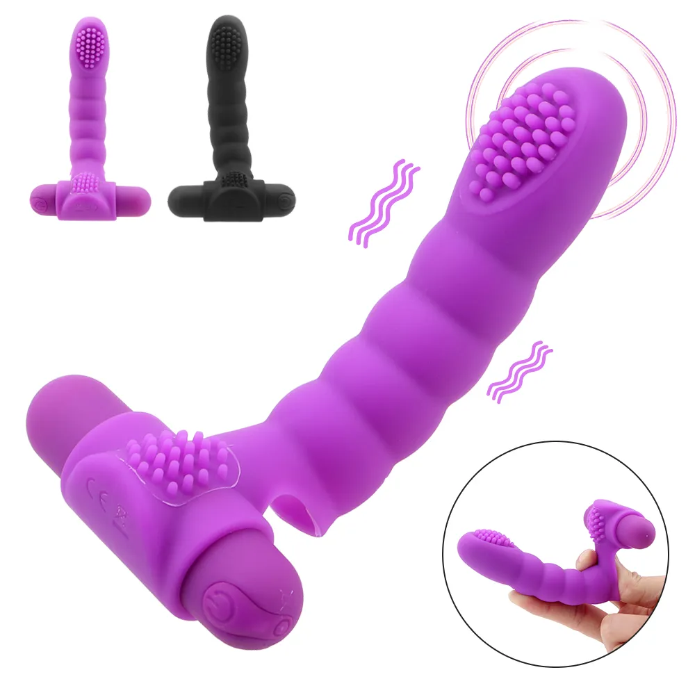 Weibliche Sexspielzeug 10 -Mode leistungsstarke vibrierende Klitorisstimulatorin weiblicher Masturbator -Finger -Kinderbett -Vibrator Vagina Massager2346968