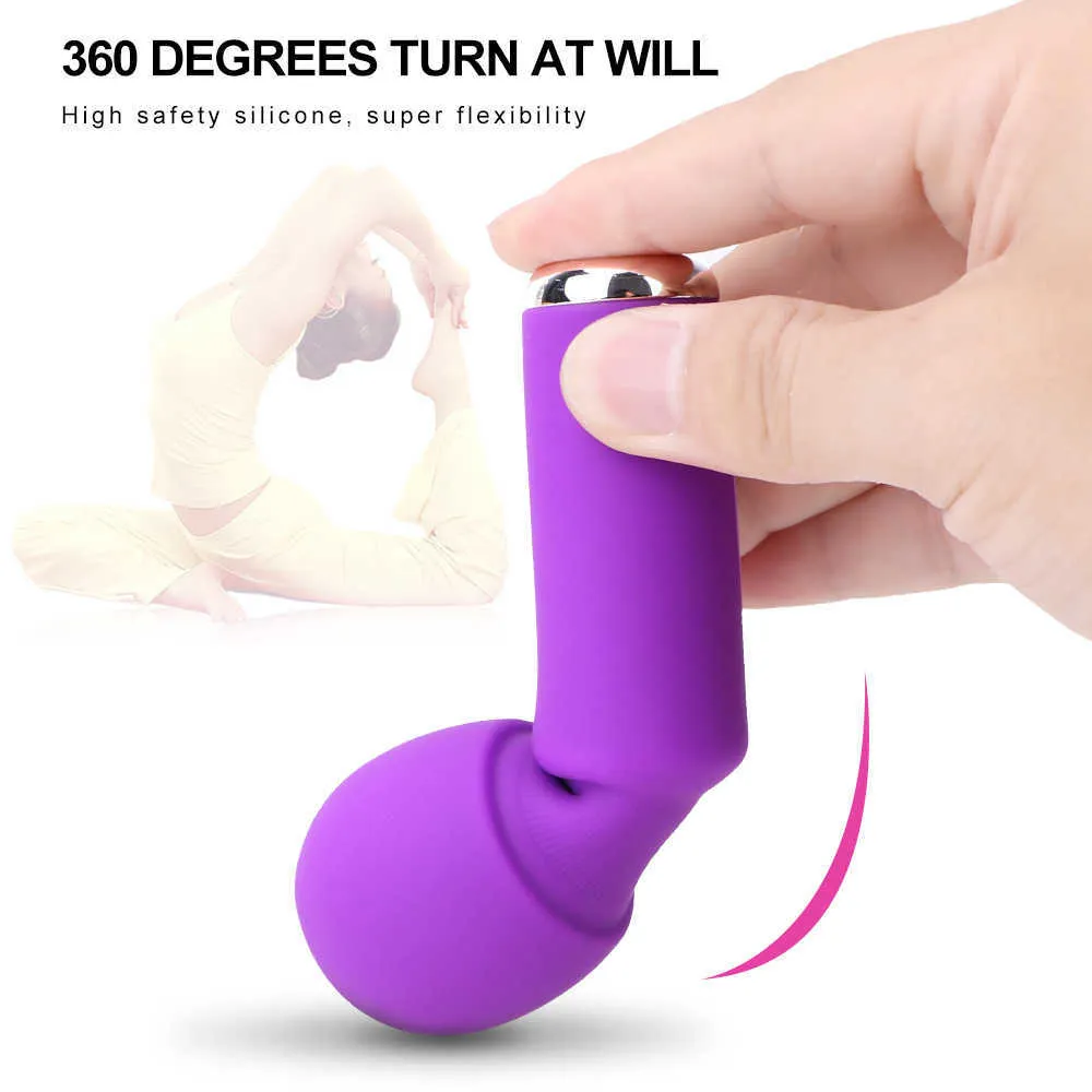 Articles de Massage 10 fréquence G-spot masseur baguette magique jouet Sexy pour les femmes gode vibrateur Mini AV bâton vagin Clitoris stimulateur