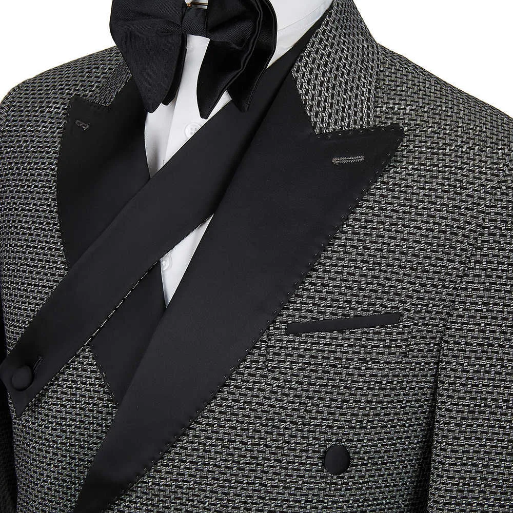 CENNE DES GROOOOM Новый мужской костюм по индивидуальному заказу костюм блейзер брюки 2 штуки двубортная стройная подходящая свадьба Groom Tuxedo X0909
