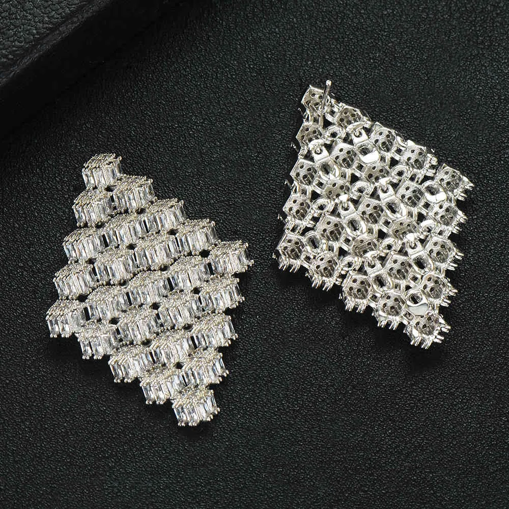 KellyBola Brand Fashion Luxury Big for Women Wedding Full Micro CZ Cubic Zircon Dubai Indian Earrings Bohemia