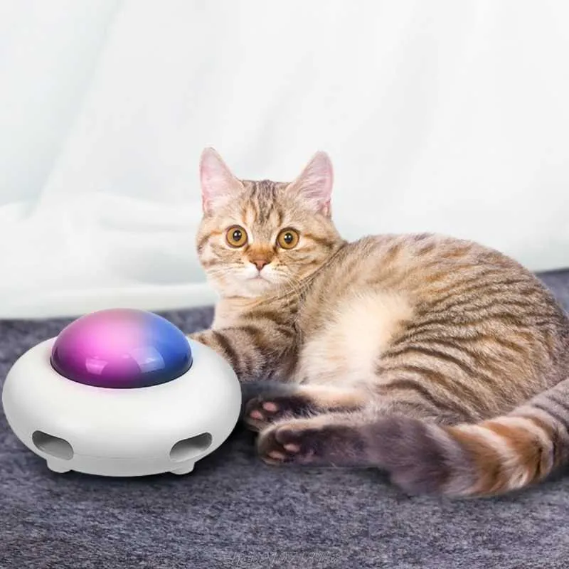 Akıllı alay sopa pet interaktif hediyeler oyunu dönen turntable otomatik temizleme yavru kedi saç elektrikli kedi A20 21 dropship 210929
