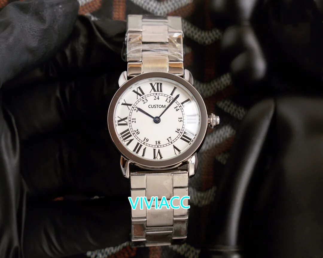 Top Famous Brand Roman Number Watches Women Stainless Steel Strap Quartz Clock Rose Gold Geometric Sport Wristwatch