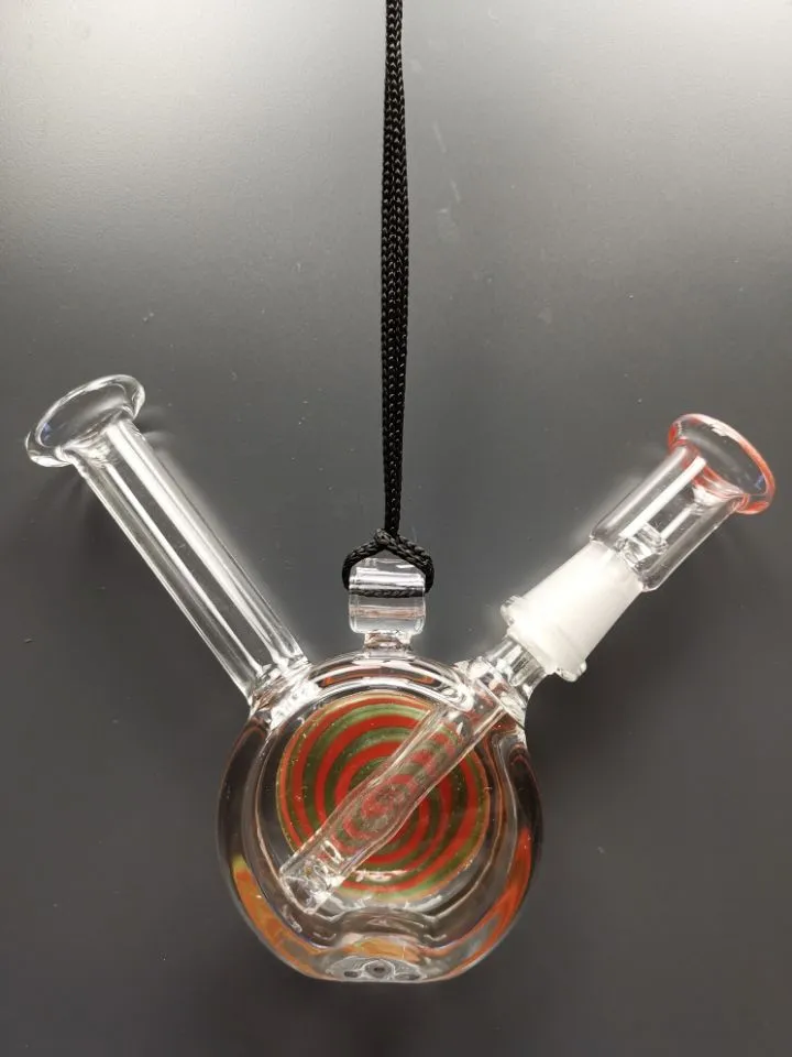 Nuevo Mini tubo de agua de pipa de agua de bong de vidrio de colores de 10 mm con cúpula de vidrio para uñas zeusartshop