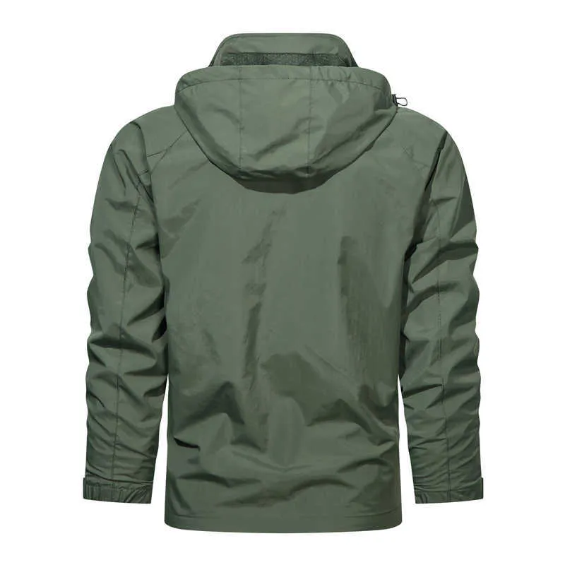 Giacca Softshell da uomo Autunno Primavera Bomber tattico militare Giacca a vento Giubbotti da uomo Traspirante con cappuccio Pilota Cappotti antivento X0621