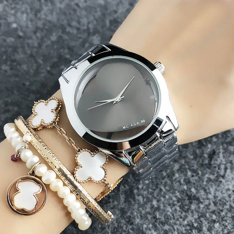 Mode Top Brand Women Lady Girl Heart-Shaped Hollow Dial Style Metal Steel Band Quartz Wrist Watch M60235B