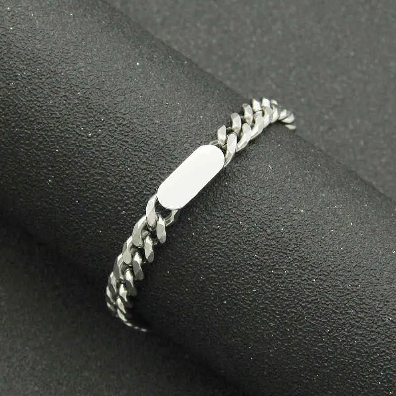 Ins cool stijl mannen en vrouwen hiphop cubaanse ketting armband trend nachtclub straat persoonlijkheid eenvoudige titanium stalen hand decoratie