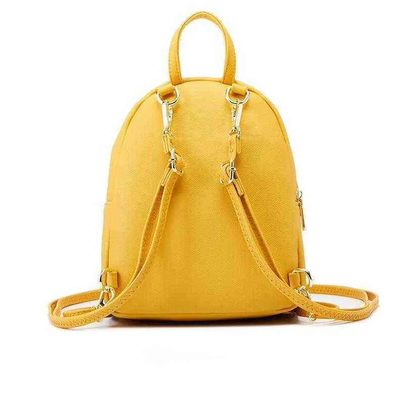 Mini zaino in pelle d'estate Small Backpack Borse Designer Famous Brand Women Bags Simple Occhy Borse Mochila Giallo GE0 Y244K