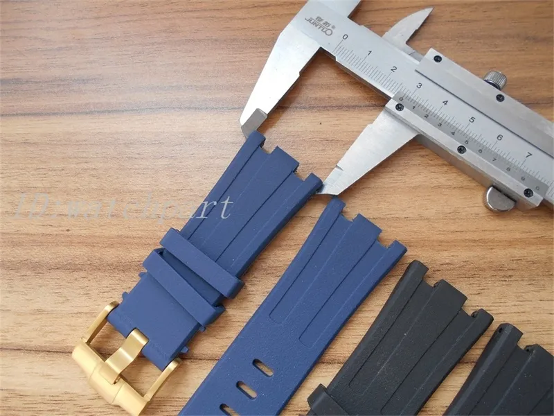 Watchpart Watch Strap الساعات المطاط Roy Bands أسود أزرق برتقالي سيليكون WatchBand مع مشبك في 28mm De Luxe