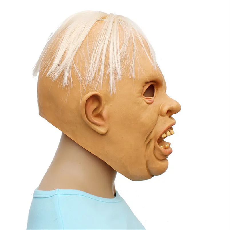 Halloween Full Head Mask Latex Scary Toothy One eyed person Mask Horror Creepy For Festival Party 40LY31 (4)